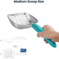 WePet Cat Litter Scoop, Aluminum Alloy Sifter, Kitty Metal Scooper, Deep Shovel with Diagonal Sifting Hole, Long Handle, Kitten Poop Lifter for Litter Box, Medium Size, Turkish Blue Handle