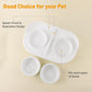 Elevated Cat Bowls, Tilted Rised Cat Food and Water Bowl with 2 Pcs Ceramic Pet Bowls, Rised Stand, Pet Dish Anti Vomiting Feeding Station for All Sized Cats & Small Dogs (White)