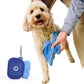 Sweet Paws Portable Dog Paw Towel, Lightweight & Super Absorbent Microfiber, Clips onto Leash, Quick Drying Towel for Dogs Paws with Silicone Case, Dry Dog’s Paws on The Go - Large - Newport Navy