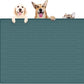 39.4"x29.5" Large Pet Food Mat, Silicone Dog Mats for Food and Water, Nonslip Pet Feeding Mats for Floors,Dog Cat Bowl Mat with Raised Edges, Dark Green