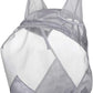Harrison Howard CareMaster Horse Fly Mask Half Face with Ears Moonlight Silver XL Extra Full Size