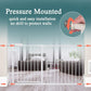 ALLAIBB Extra Wide Pressure Mounted Baby Gate Walk Through Child Kids Safety Toddler Tension White Long Large Pet Dog Gates with Extension for doorways Kitchen (29.13-33.86"/74-86cm)