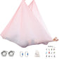 5.5 Yards Aerial Silks Yoga Swing Set - Aerial Yoga Hammock Kit Anti-Gravity Flying for Fitness, Low/Non Stretch Nylon Tricot Fabric Hardware Included for Dance