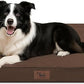 Outdoor Dog Bed for Medium Dogs, Waterproof Dog Crate Bed for Puppy Beds, Orthopedic Egg Crate Foam Pet Bed with Washable and Removable Oxford Cover, Brown