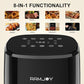 Air Fryer 3.8 Quarts for 1-2 people, 8-in-1 Functions, Air Fry, Roast, Bake, Broil, Preheat, Shake, Digital Small Air Fryer, Nonstick Dishwasher-Safe Basket, Compact Air Fryers, Black