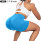 CHRLEISURE Women's 4 Packs Workout Gym Shorts, High Waisted Butt Lifting Scrunch Butt Seamless Booty Shorts