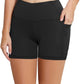 baleaf Women's 8"/ 5"/ 3" Biker Shorts High Waist Yoga Workout Gym Running Volleyball Spandex Shorts with Pockets