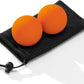 Massage Lacrosse Balls for Myofascial Release,Yoga Deep Tissue Massage,Trigger Point Therapy and Foot Plantar Fasciitis,Muscle Soreness Massager Ball (2 Packs) (Orange)