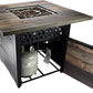 DualHeat by Endless Summer, The Harris, 38" Square Propane Gas Outdoor Fire Pit/Patio Heater