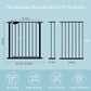 WAOWAO Triple Lock 68.11-75.98" Baby Gate Extra Wide Pressure Mounted Walk Through Swing Auto Close Safety Black Metal Dog Pet Puppy for Stairs,Doorways,Kitchen