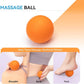 5 in 1 Foam Roller Set, High Density Fitness Exercise Foam Roller for Deep Tissue Muscle Massage, Massage Roller, Massage Ball, Resistance Band, for Whole Body(Orange)
