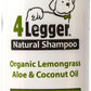4-Legger Certified Organic Dog Shampoo - All Natural and Hypoallergenic with Aloe and Lemongrass, Soothing for Normal, Dry, Itchy or Allergy Sensitive Skin - Biodegradable - Made in USA - 16 oz