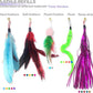 Cat Toy Wand, Interactive Feather Teaser Cat Toys Set, Retractable Cat Fishing Rod with 5pcs Refills (Purple)