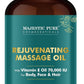 MAJESTIC PURE Vitamin E 70k Blend Massage Oil for Massage Therapy - Refreshing, and Relaxing - Natural Oils with Sweet Almond, Jojoba, Argan & Avocado - for All Skin Types - Men and Women - 8 fl oz