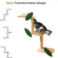 Meowoou Cat Wall Shelves Cat Scratching Post Wall Mounted Perch, 3 in 1 Cat Stairs Wall Tree Jungle Platform Supplies Suit for Cats Climb Play Scratch Nap