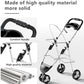 Pet Stroller with 3 Wheels for Small/Medium Pets, Portable Travel Foldable Carrier Jogger for Dog Cat Puppy Kitty, Rear Wheel Breaks, Storage Basket, Visible Mesh with Weather Cover (Pink)