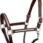 Exion Leather Horse Halter with Padding & Clincher Studs – Adjustable Quick‑Release Crownpiece Halter for Horses – Vegetable‑Tanned Leather in Black & Brown – Cob, Full & Oversize