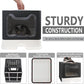 Foldable Cat Litter Box with Lid, Enclosed Potty, Large Top Entry Anti-Splashing Toilet, Easy to Clean Including Litter Scoop and 2-in-1 Cleaning Brush (Black)