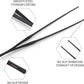 Aquarium Tweezers Extra Long 15 inches Feed Tong Clamps - FEITA Straight and Curved Stainless Steel 38cm Tweezers Set for Fish Tank Plants Aquascape Tools & Reptile Feeding Tongs - Black 2Pcs