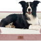 Comfort Expression Large Dog Beds Waterproof Orthopedic Foam Dog Beds for Large Dogs Sofa Comfy Pet Bed with Non-Slip Bottom & Washable Removable Cover(Pink)