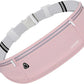 USHAKE Slim Running Belt, Workout Fanny Pack for Men Women,Exercise Waist Pack for Apple iPhone Holder, Runner Belt for Running Walking Cycling Camping Gym Light Pink