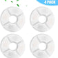 Cat Water Fountain Filter Replacement, 4 Pcs Cat Fountain Filters with 3-Filtration System, Round Cats Carbon Filters Compatible with 81oz /2.4L Round Automatic Pet Fountain Water Dispenser