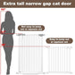 41" Extra Tall Cat Gate for Doorway, 54.8-57.4'' Metal Pet Baby Safe Gate, Extra Wide Pressure Mounted Child Door with Expansion Kit, No Drilling Cat Fence Indoor, No Climb Baby Proof Gate, White