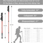 Aihoye Hiking Trekking Poles, 2 Pack Collapsible, Lightweight, Anti Shock, Walking Sticks, Adjustable Hiking Pole for Men and Women
