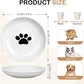 TRUVIC 4 Pack Ceramic Cat Food Bowls, 5.9 Inch Ceramic Cat Dishes Set for Indoor Cats and Small Dogs, Anti Whisker Fatigue Kitten Bowls, Wide Shallow Kitten Plates for Food and Water (Cat's Paw)