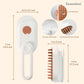 3-in-1 Cat Steam Brush, Rechargeable Cat Brush with Steam, Spritz Defur Comb for Dogs, Spritz Defur Comb for Cats (White)