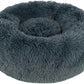 Best Pet Supplies Round Dog Bed with Reversible Pillow, Luxuriously Soft Machine Washable Dog Bed for Small and Medium Breeds - Dark Gray 26" x 22" x H:6.4"