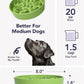 LE TAUCI Slow Feeder Dog Bowls Ceramic, 1.5 Cups Dog Food Bowl, Puppy Slow Feeder Dish for Fast Eaters, Clover Green