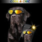 Dog Goggles Large Breed, UV Protection Dog Sunglasses with Sponge Pad and Adjustable Strap, Windproof Dustproof Anti-Fog Eye Protection Glasses for Outdoor Driving Riding, Black
