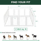 FXW AuraSpace Acrylic Indoor Unleashed Dog Playpen for Medium Dogs, 35 Inch, 16 Panels, White