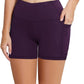 baleaf Women's 8"/ 5"/ 3" Biker Shorts High Waist Yoga Workout Gym Running Volleyball Spandex Shorts with Pockets