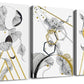 modern Abstract painting Canvas Wall Art for Living Room Wall Artworks Bedroom Decoration, 3 piece Framed office kitchen bathroom Wall decor inspirational Black and white abstract posters Home Decor