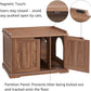 unipaws Cat Litter Box Enclosure Furniture, Hidden Litter Box Cover Washroom, Dog Proof Cabinet House for Large Cat, Hideaway Litter Box, Walnut