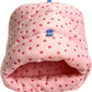 WOWOWMEOW Small Animals Warm Hanging Cage Cave Bed for Hamsters, Guinea-Pigs, Rats, Rabbit and Chinchillas (L, Star-Pink)