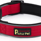 Plutus Pet Tactical Dog Collar, Reflective, Adjustable Heavy Duty Dog Collar, Soft Padded and Comfortable, for Small Medium and Large Dogs (Red, XS)