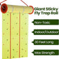 Qualirey Giant Sticky Fly Traps,30 Feet Fly Strips for Indoor Outdoor Hanging Flying Tapes Non Toxic Ribbon Fruit Gnat Killer for Mosquito Plants House Horse Stable (Yellow,2 Pcs)