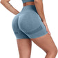 CHRLEISURE Women's 4 Packs Workout Gym Shorts, High Waisted Butt Lifting Scrunch Butt Seamless Booty Shorts