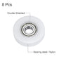 uxcell 8pcs Nylon Pulley U-Groove Ball Bearing 6x27x7mm U Groove Roller Wheel (GCr15) Chrome Steel Bearings, ABEC3