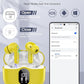 Wireless Earbuds, Bluetooth 5.4 Headphones Bass Stereo, Ear Buds with Noise Cancelling Mic, IP7 Waterproof in Ear Earphones, 36H LED Display Bluetooth Earbuds for Laptop Pad Phones Sports, Yellow
