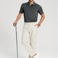 Golf Shirts for Men - Moisture Wicking Short Sleeve Performance Sport Casual Striped Collared Mens Polo Shirt