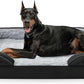 FURTIME Orthopedic Dog Bed for Extra Large Dogs - XL Plus Waterproof Dog Sofa Beds, Supportive Foam Pet Couch Bed with Removable Washable Cover, Waterproof Lining and Nonskid Bottom, Black