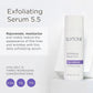 Glycolic Acid Exfoliating Serum 5.5% PFAV | Face & Body Exfoliator for All Skin | Reduces Fine Lines, Wrinkles, Dark Spots & Pore | Non-Comedogenic, Fragrance-Free | AHA Facial exfoliator | 2 Fl oz