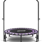 Newan 40" Silent Mini Trampoline with Adjustable Handle Bar Fitness Trampoline Bungee Rebounder Jumping Cardio Trainer Workout for Adults - Max Limit 330 lbs