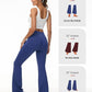 baleaf Women's V Crossover Flare Leggings with Pockets Yoga Pants High Waist Casual Workout Gym Bell Bottom Leggings