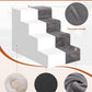 Dog Stairs for Small Dogs,17.5" 4-Step Pet Stairs for High Beds and Couches，Dog Steps with Non-Slip Bottom and High-Density Foam Indoor Outdoor,Grey
