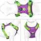 PHOEPET No Pull Dog Harness, Unique Colors Reflective Adjustable Dog Vest, with Soft Training Handle Metal Clips for Small Medium Large Dogs (Purple Base & Green Straps,XS)